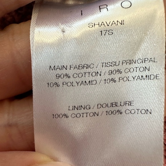 IRO Shavani Boucle Knit Fringe Pink Jacket - Picture 11 of 12